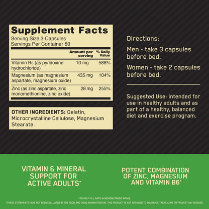 Optimum Nutrition Muscle Recovery and Endurance Supplement for Men and Women, Zinc and Magnesium Supplement, 180 Count - PrimeBioHealth - canada supplements