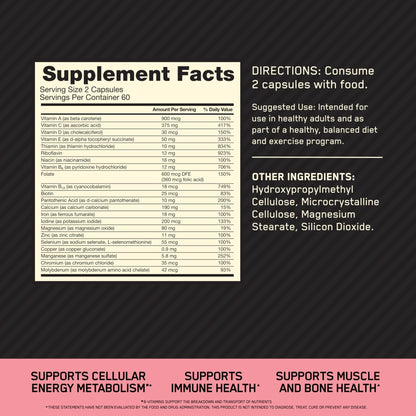 Optimum Nutrition Opti-Women, Vitamin C, Zinc and Vitamin D for Immune Support Womens Daily Multivitamin Supplement with Iron, Capsules, 120 Count - PrimeBioHealth - canada supplements