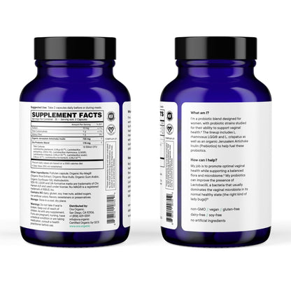 Ora Organic Probiotic for Women with L. crispatus, 6 Clinically Studied Lactobacillus Strains for Vaginal, pH & Urinary Tract Health, - PrimeBioHealth - canada supplements