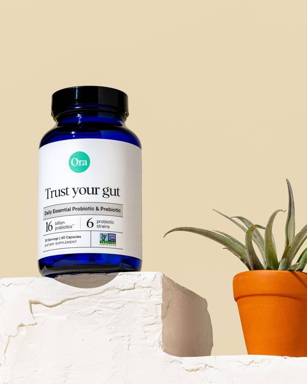 Ora Organic Probiotics with Prebiotics for Digestive Health 16 Billion CFU - Trust Your Gut - Strains - Acidophilus Lactobacillus Breve Bifidum Lactis - PrimeBioHealth - canada supplements