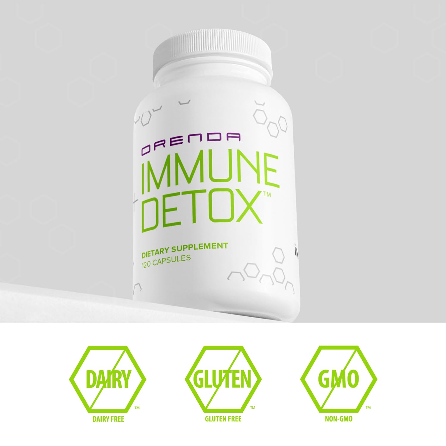 Orenda Immune + Detox - Specialized Formula with Calcium d-Glucarate, Beta 1,3 Glucans & IMMUSE® for Wellness and Balance - 120 Capsules - PrimeBioHealth - canada supplements
