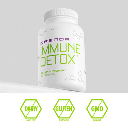 Orenda Immune + Detox - Specialized Formula with Calcium d-Glucarate, Beta 1,3 Glucans & IMMUSE® for Wellness and Balance - 120 Capsules - PrimeBioHealth - canada supplements