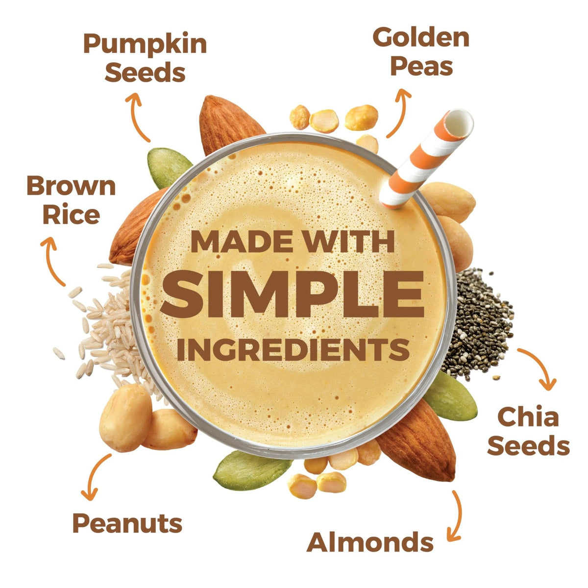 Orgain Organic Simple Vegan Protein Powder, Peanut Butter - 20g Plant Based Protein, With less Ingredients, No Artificial Sweeteners, Gluten Free, No Dairy or Lactose, 1.25 lb (Packaging May Vary) - PrimeBioHealth - canada supplements