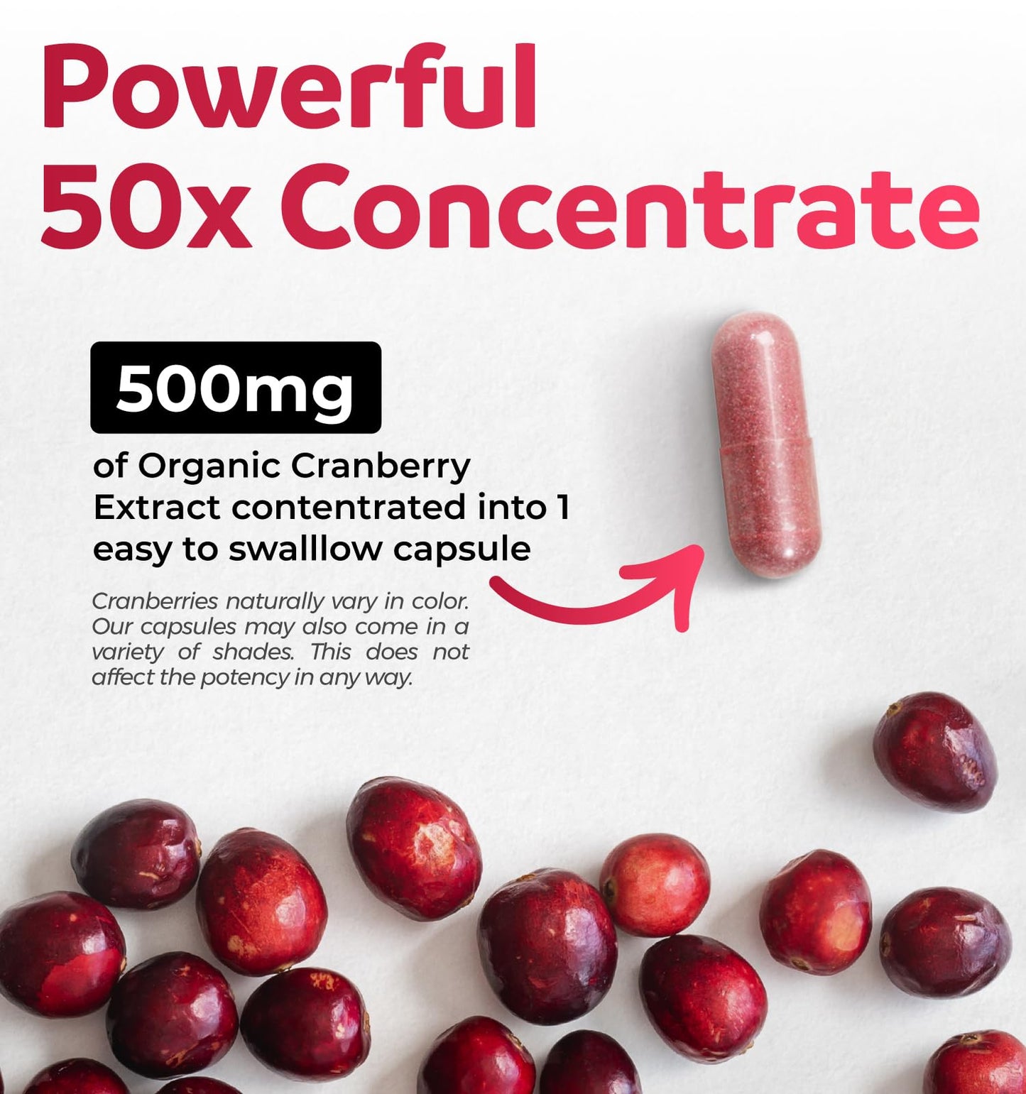 Organic Cranberry Pills - Vegan Supplement for Urinary Tract Health & Kidney Cleanse - Cranberry Pills for Women 500mg 50:1 Cranberry Concentrate Per Serving - Urinary Tract Support - 60 Capsules - PrimeBioHealth - canada supplements