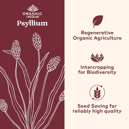 ORGANIC INDIA Psyllium Husk Capsules - Fiber Supplement, Healthy Elimination - Vegan, Keto Friendly, Gluten-Free, USDA Certified Organic, Non-GMO - PrimeBioHealth - canada supplements