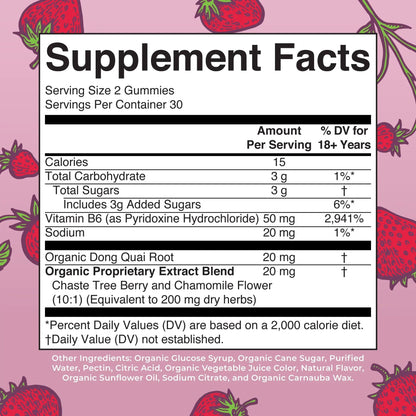Organic Menstrual Support Gummies by MaryRuth's | for The Relief of Common Symptoms of Premenstrual Syndrome | PMS Support | Premenstrual Mood Support | USDA Organic | Non-GMO | Vegan | 30 Servings - PrimeBioHealth - canada supplements