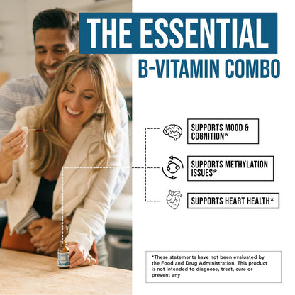 Organic Methyl Folate 1000 mcg + Methyl B12 Cofactor (300 Servings) – Metabolically Active 5-MTHF Form, Organic Berry Flavor, Liquid Sublingual Form – Mood, Cognition, Methylation, Pregnancy (1oz) - PrimeBioHealth - canada supplements