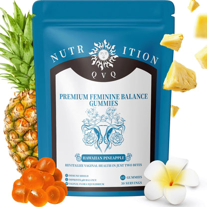 Organic Natural Sourcing Premium Feminine PH Balance Gummies for Women's Health, Immune Support, Hawaiian Pineapple Flavor Gluten-Free, Vegan Premium Feminine Balance Gummies For women-60 Prebiotics - PrimeBioHealth - canada supplements