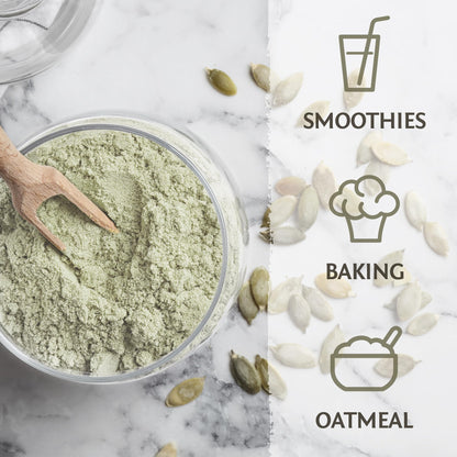 Organic Pumpkin Seed Protein Powder Cold Pressed, Simple Single-Ingredient Superfood Plant-Based, Easy to Digest All 9 Essential Amino Acids Mild Flavor for Smoothies - PrimeBioHealth - canada supplements