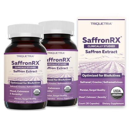 Organic Saffron Extract: Optimized Extract with Safromotivines, Safranal, and Crocins – Clinically Studied | Premium Persian Sargol Quality | Supports Mood, Calmness, and Relaxation – 30 Servings - PrimeBioHealth - canada supplements