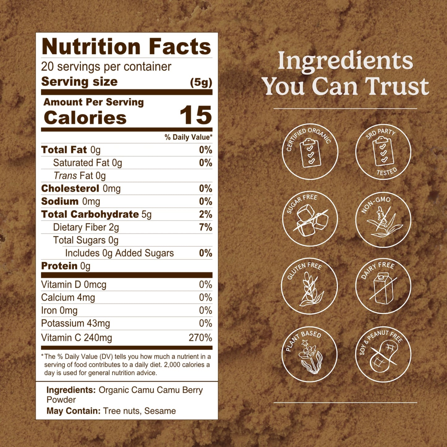 Organic Traditions Camu Camu Powder Organic, Camu Camu Powder from Amazon Superfruit, Rich in Wholefood Vitamin C, Bright Tangy Superfood Ingredient for Smoothies, Plant Based Non GMO, 100g / 3.5oz - PrimeBioHealth - canada supplements