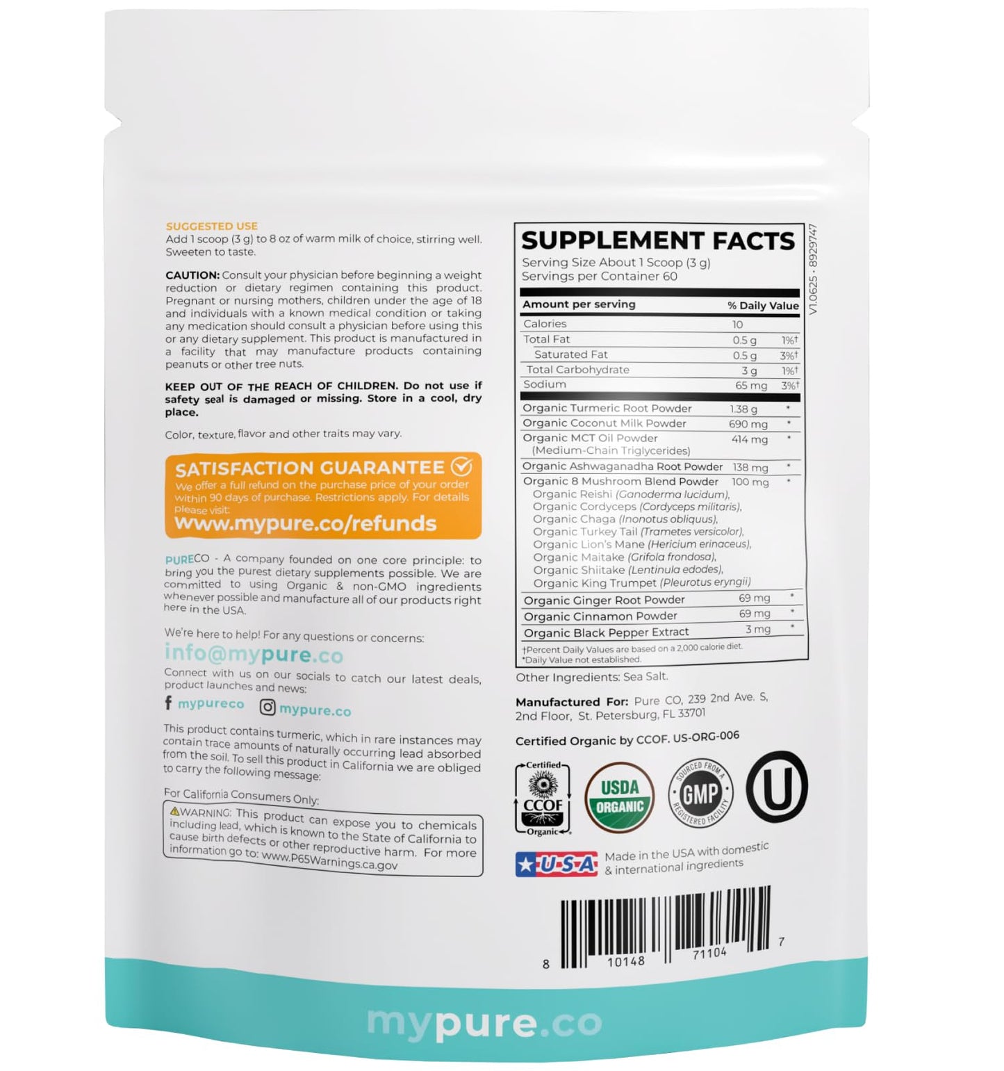 Organic Turmeric Ginger Black Pepper Supplement - High Potency Organic Turmeric Curcumin Capsules with Ginger & Black Pepper for Enhanced Benefits and Absorption - Vegan & Non-GMO (2 Month Supply) - PrimeBioHealth - canada supplements