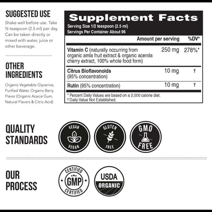 Organic Vitamin C | Whole Food Vitamin C from Fruit Plus Absorption Enhancing Cofactors - Vegan, Enhanced Bioavailability - Immune Support, Antioxidant, Total Health (90 Servings) - PrimeBioHealth - canada supplements