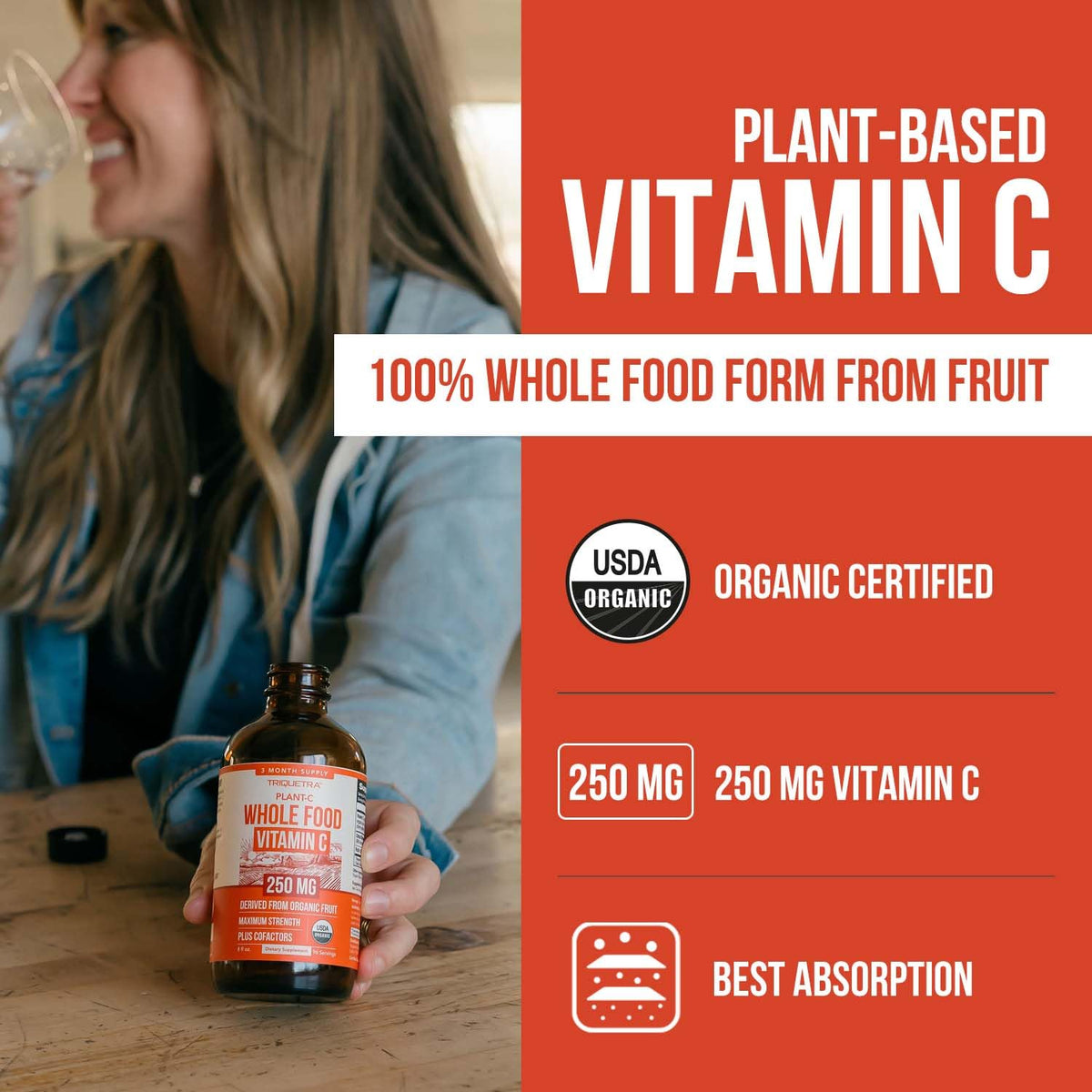 Organic Vitamin C | Whole Food Vitamin C from Fruit Plus Absorption Enhancing Cofactors - Vegan, Enhanced Bioavailability - Immune Support, Antioxidant, Total Health (90 Servings) - PrimeBioHealth - canada supplements