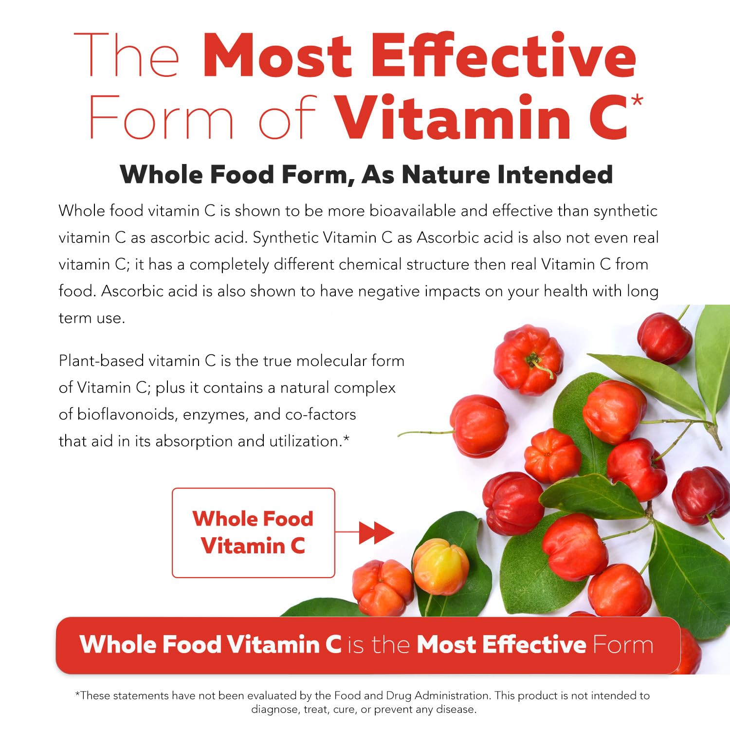 Organic Vitamin C | Whole Food Vitamin C from Fruit Plus Absorption Enhancing Cofactors - Vegan, Enhanced Bioavailability - Immune Support, Antioxidant, Total Health (90 Servings) - PrimeBioHealth - canada supplements