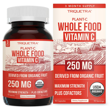 Organic Vitamin C | Whole Food Vitamin C from Fruit Plus Absorption Enhancing Cofactors - Vegan, Enhanced Bioavailability - Immune Support, Antioxidant, Total Health (90 Servings) - PrimeBioHealth - canada supplements