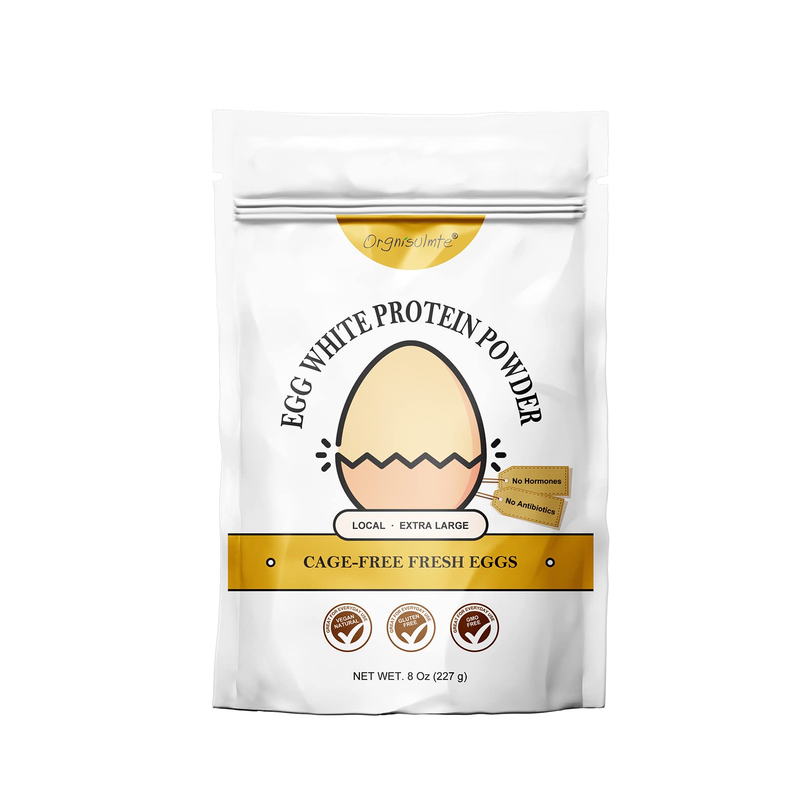 Orgnisulmte Egg White Protein Powder 8 Oz, Pasteurized Dried Egg Whites Protein, Gluten-Free, Non-GMO, Unflavored, Free Range High Whip for Baking, Desserts 227g - PrimeBioHealth - canada supplements