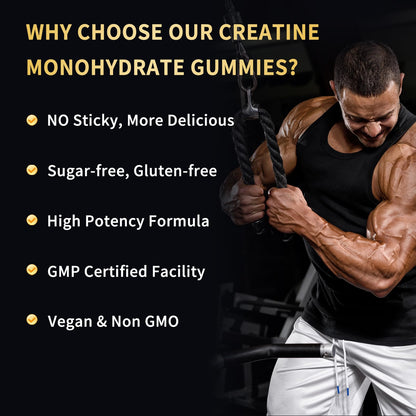 OUYIYUA Creatine Monohydrate Gummies 5000mg for Men & Women - Sugar Free Pre-Workout Supplement, Chewables for Muscle Strength, Muscle Builder - PrimeBioHealth - canada supplements