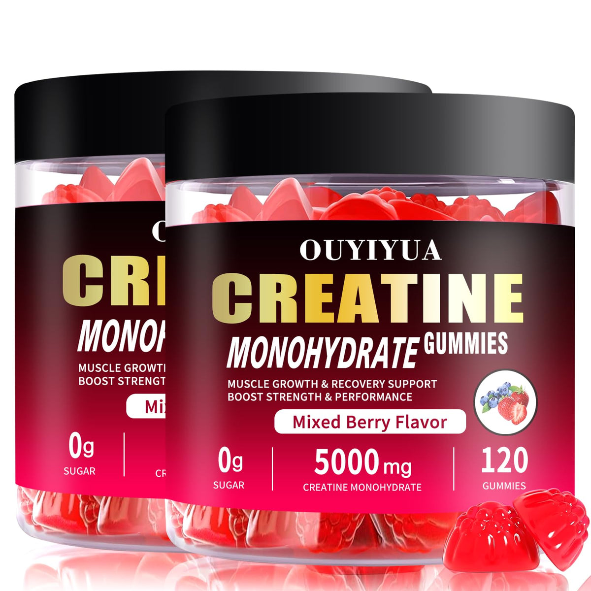 OUYIYUA Creatine Monohydrate Gummies 5000mg for Men & Women - Sugar Free Pre-Workout Supplement, Chewables for Muscle Strength, Muscle Builder, Energy Boost, - PrimeBioHealth - canada supplements