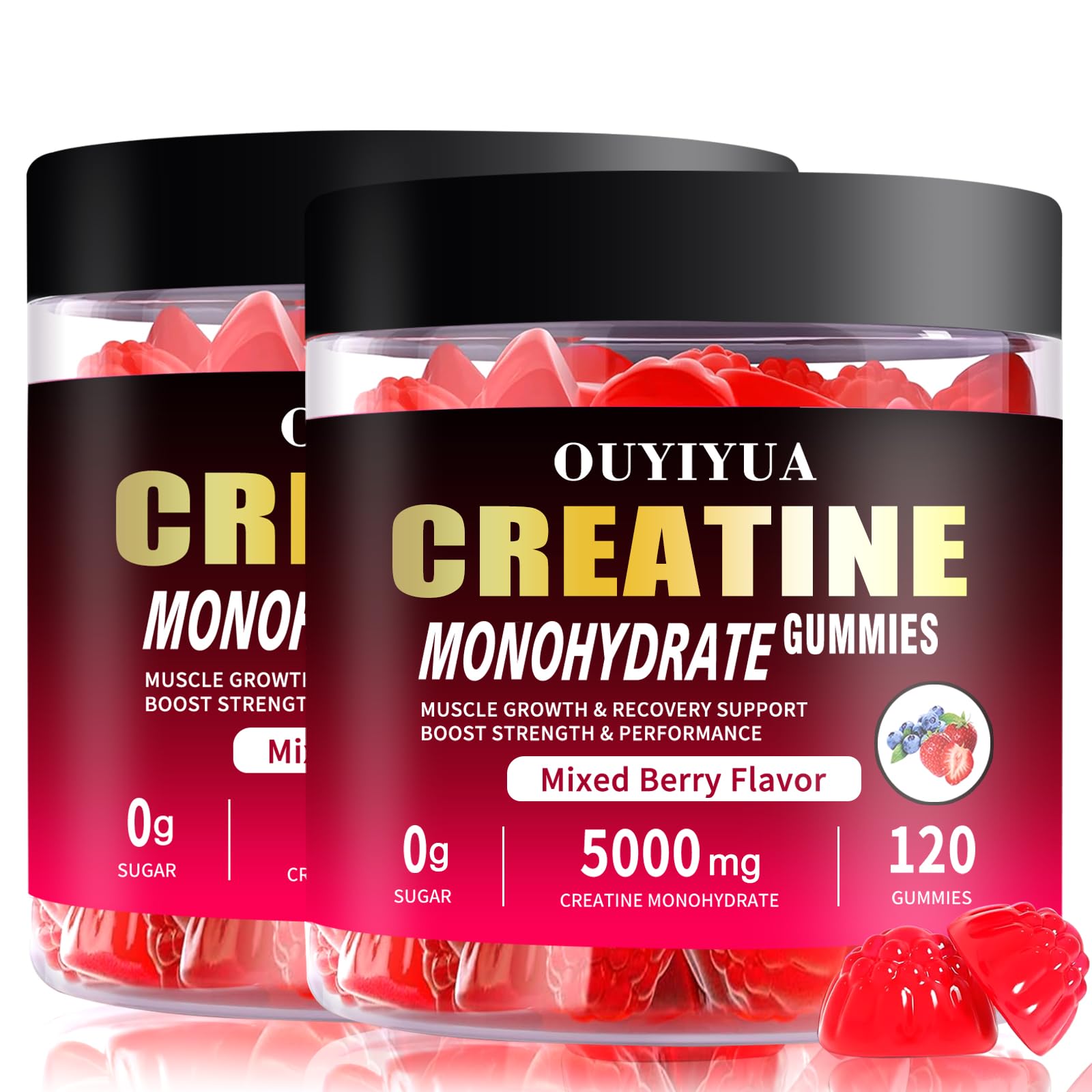 OUYIYUA Creatine Monohydrate Gummies 5000mg for Men & Women - Sugar Free Pre-Workout Supplement, Chewables for Muscle Strength, Muscle Builder, Energy Boost, - PrimeBioHealth - canada supplements