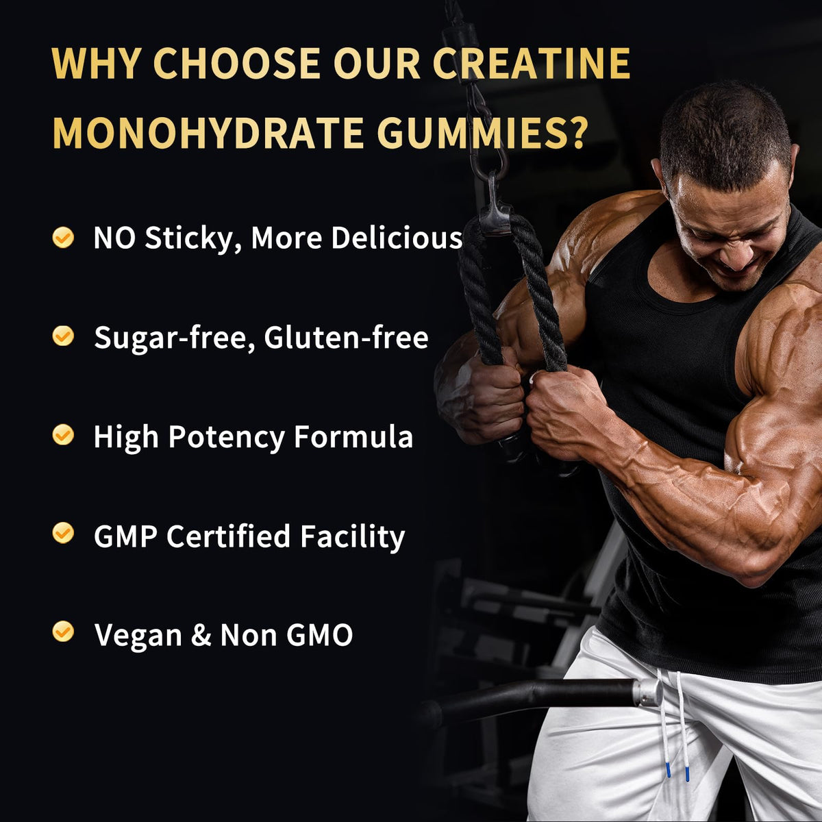 OUYIYUA Creatine Monohydrate Gummies 5000mg for Men & Women - Sugar Free Pre-Workout Supplement, Chewables for Muscle Strength, Muscle Builder, Energy Boost, - PrimeBioHealth - canada supplements