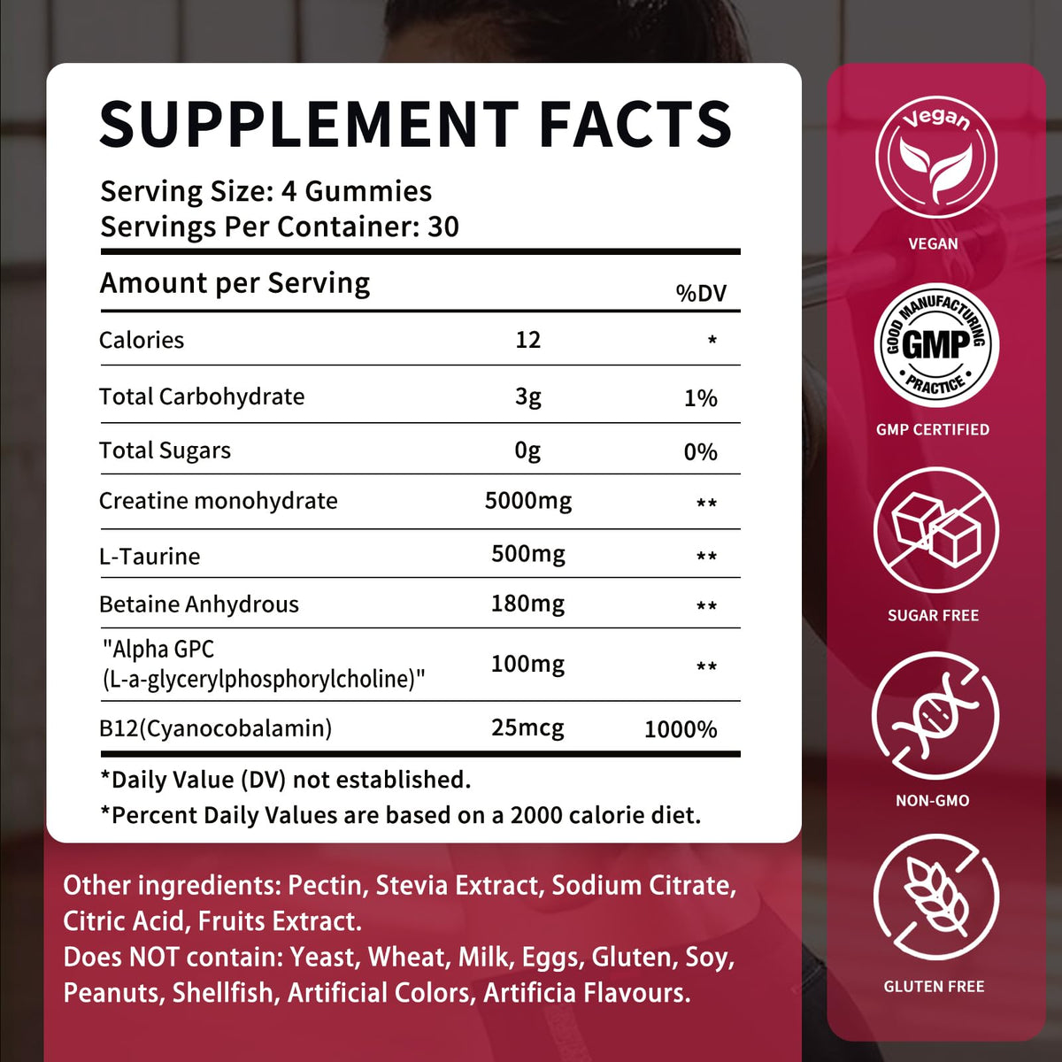 OUYIYUA Creatine Monohydrate Gummies 5000mg for Men & Women - Sugar Free Pre-Workout Supplement, Chewables for Muscle Strength, Muscle Builder, Energy Boost, - PrimeBioHealth - canada supplements
