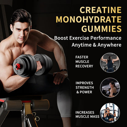 OUYIYUA Creatine Monohydrate Gummies 5000mg for Men & Women - Sugar Free Pre-Workout Supplement, Chewables for Muscle Strength, Muscle Builder, Energy Boost, - PrimeBioHealth - canada supplements