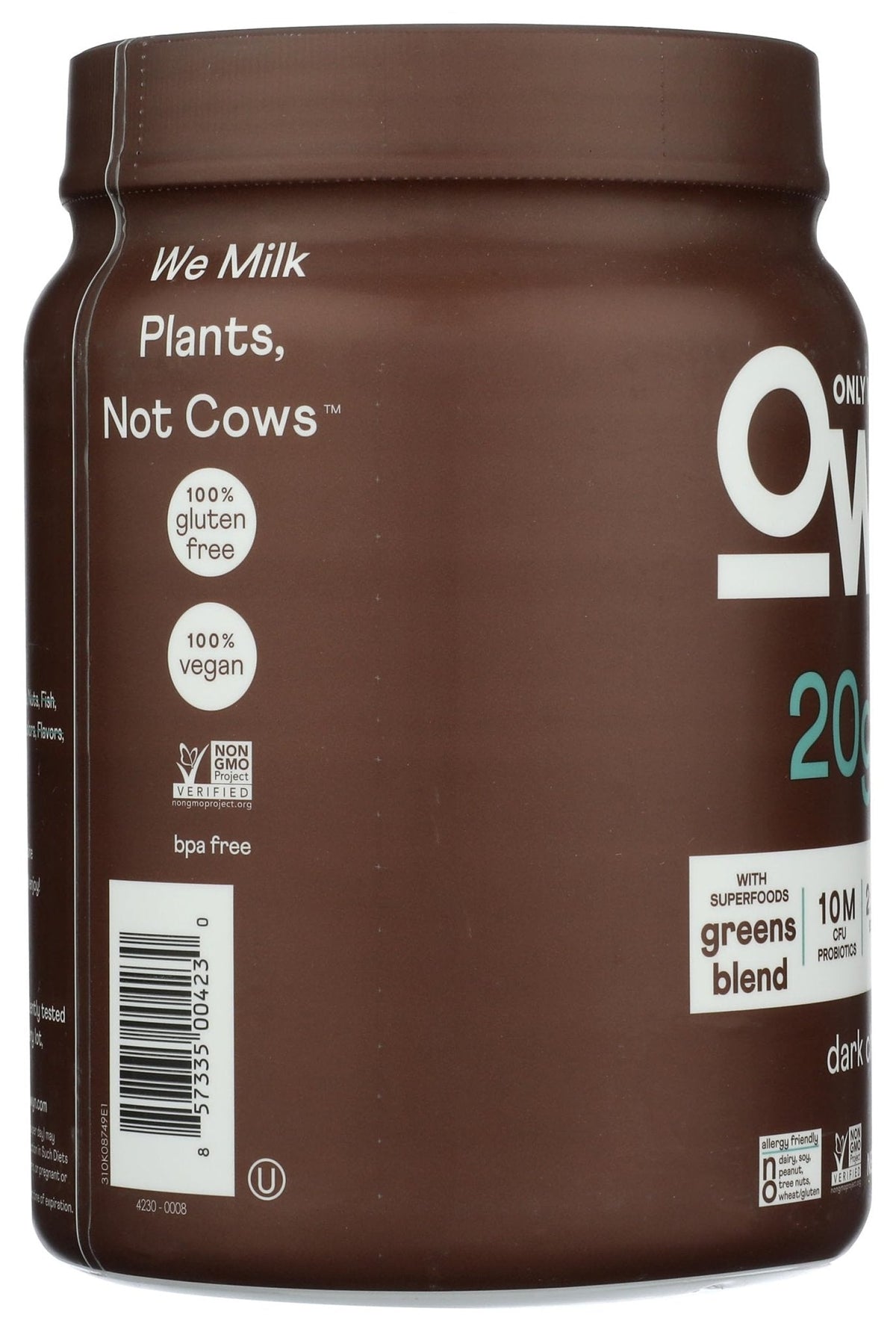 OWYN Only What You Need Plant-Based Protein Powder, Dark Chocolate, 1.17 lbs - PrimeBioHealth - canada supplements