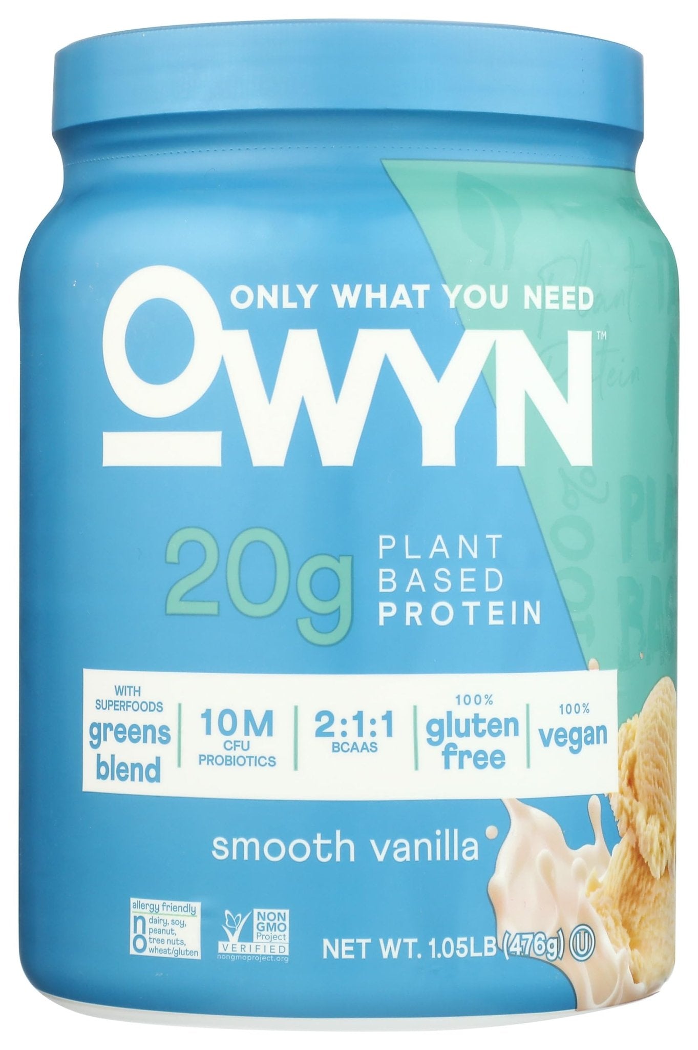 OWYN Only What You Need Plant-Based Protein Powder, Smooth Vanilla, 1.05 lbs - PrimeBioHealth - canada supplements