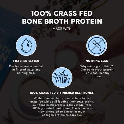 Paleovalley 100% Grass Fed Beef Bone Broth Protein Powder - Rich in Collagen Peptides for Hair, Skin, Gut Health, Bone and Joint Support - PrimeBioHealth - canada supplements