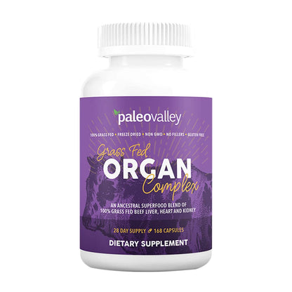 Paleovalley Grass Fed Beef Organ Complex - Freeze-Dried Beef Liver, Heart, and Kidney Blend, 1 Bottle - PrimeBioHealth - canada supplements