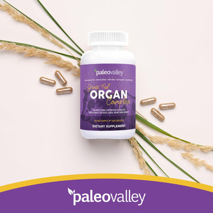 Paleovalley Grass Fed Beef Organ Complex - Freeze-Dried Beef Liver, Heart, and Kidney Blend, 1 Bottle - PrimeBioHealth - canada supplements
