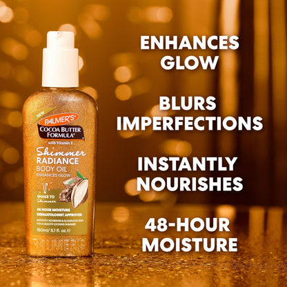 Palmer's Cocoa Butter Formula Shimmer Body Oil with Vitamin E, 5.1 Fl Oz, Radiance Body Oil for Glowing Skin - PrimeBioHealth - canada supplements