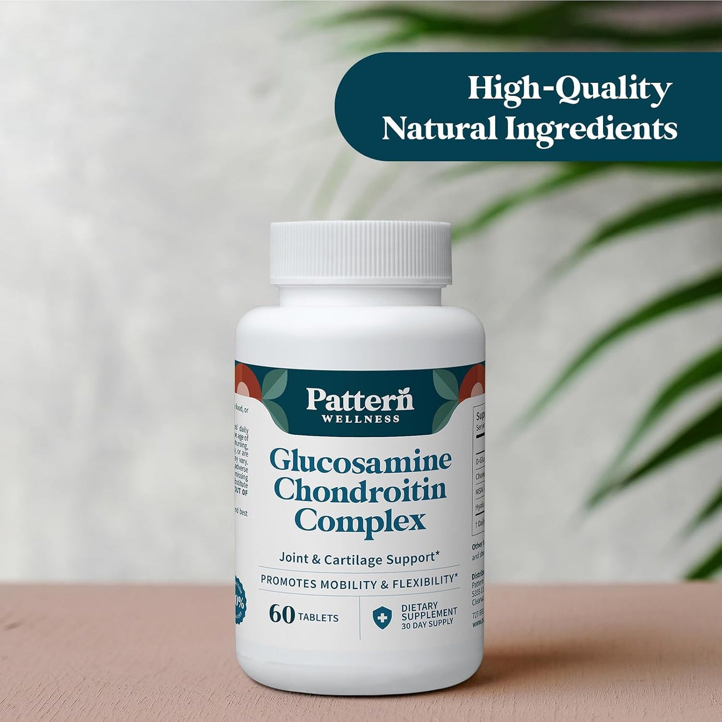 Pattern Wellness Glucosamine Chondroitin Complex with MSM & Hyaluronic Acid – Supports Joint, Cartilage & Flexibility Health – 60 Tablets - PrimeBioHealth - canada supplements