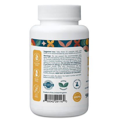 Pattern Wellness Lion’s Mane Mushroom Supplement – 90 Vegan Capsules | Supplement Capsules for Cognitive & Focus Support – Enhanced Absorption - PrimeBioHealth - canada supplements