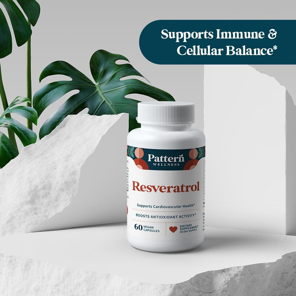 Pattern Wellness Resveratrol with Fisetin – Supports Cellular, Heart & Immune System Health – Promotes Antioxidant Protection – Vegan, Non-GMO, Gluten-Free – 60 Capsules - PrimeBioHealth - canada supplements