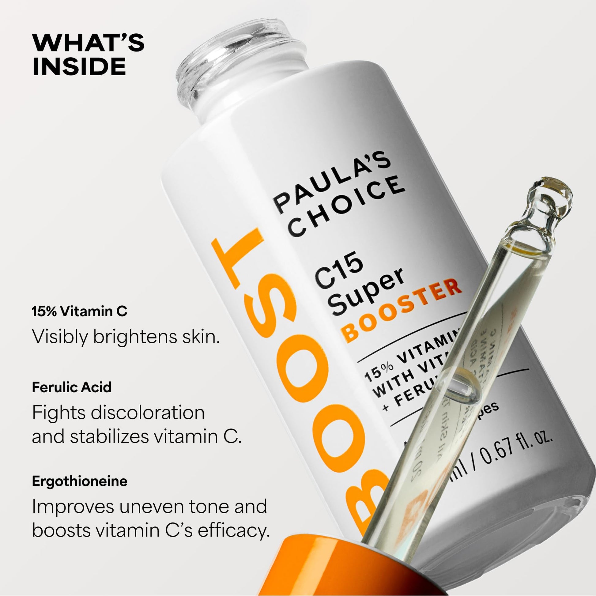 Paula's Choice BOOST C15 Super Booster, 15% Vitamin C Serum for Face, Face Serum with Vitamin E & Ferulic Acid - PrimeBioHealth - canada supplements