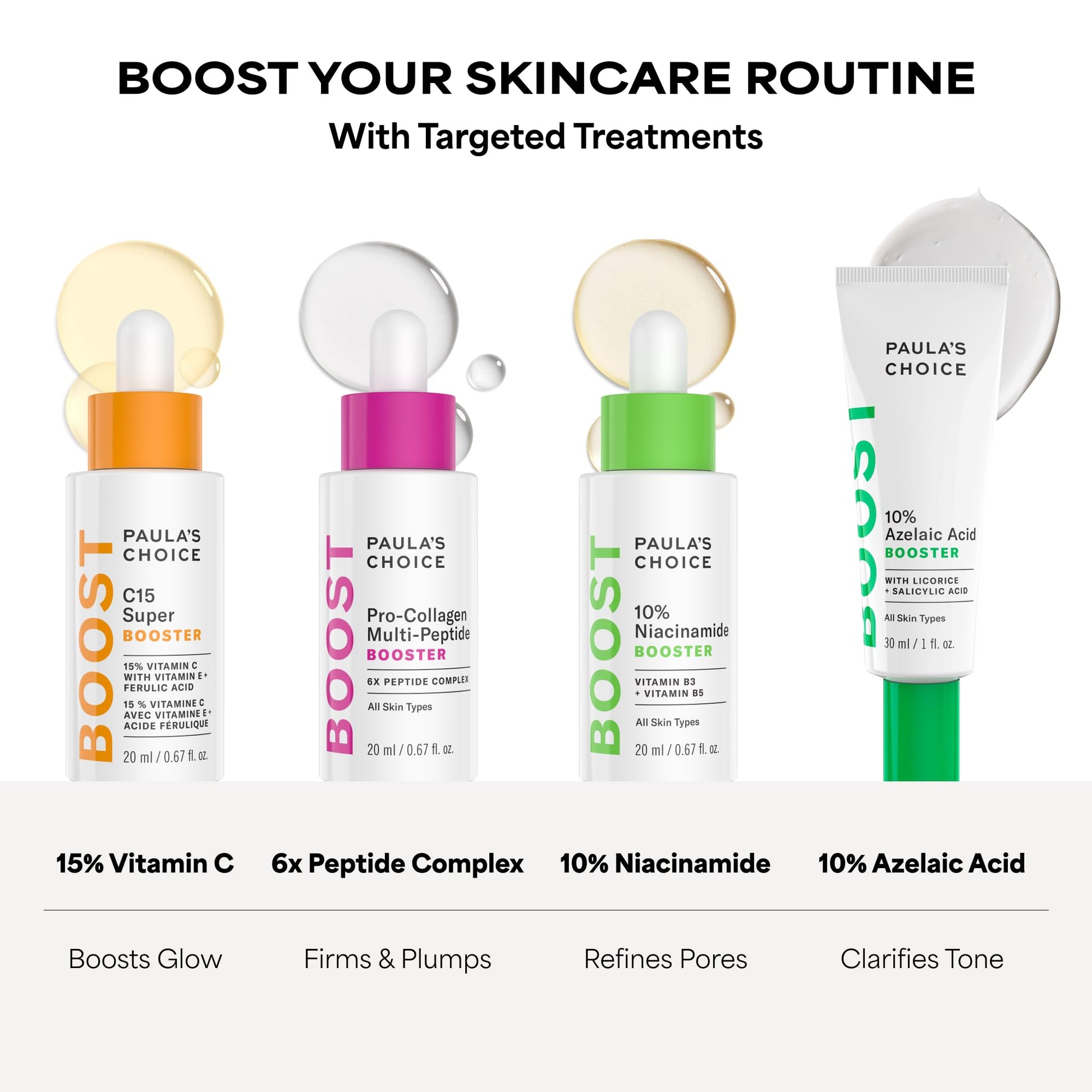 Paula's Choice BOOST C15 Super Booster, 15% Vitamin C Serum for Face, Face Serum with Vitamin E & Ferulic Acid - PrimeBioHealth - canada supplements