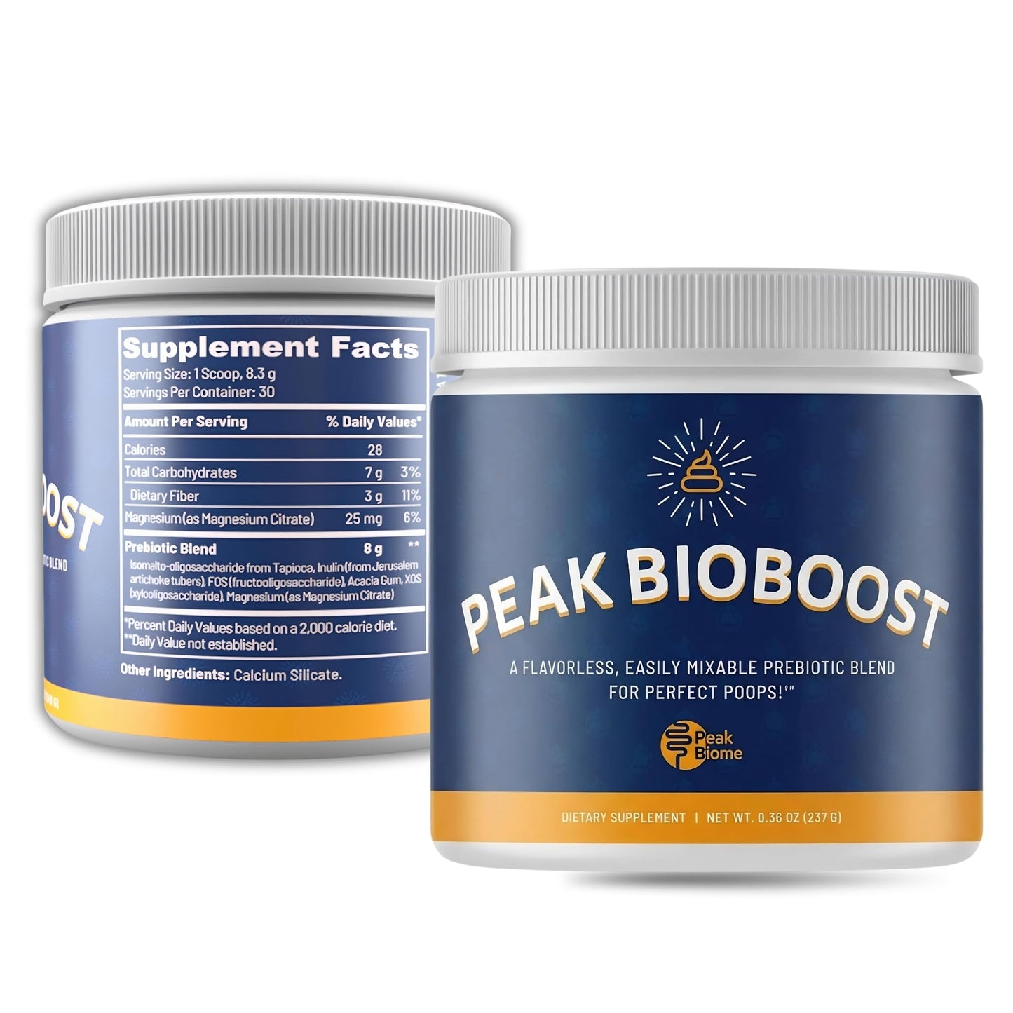 Peak Biome Peak BioBoost - Prebiotic Fiber Supplement - Flavorless Digestive Nutritional Supplements - Easy to Dissolve Prebiotic Powder - No Gluten, Soy or Dairy - PrimeBioHealth - canada supplements