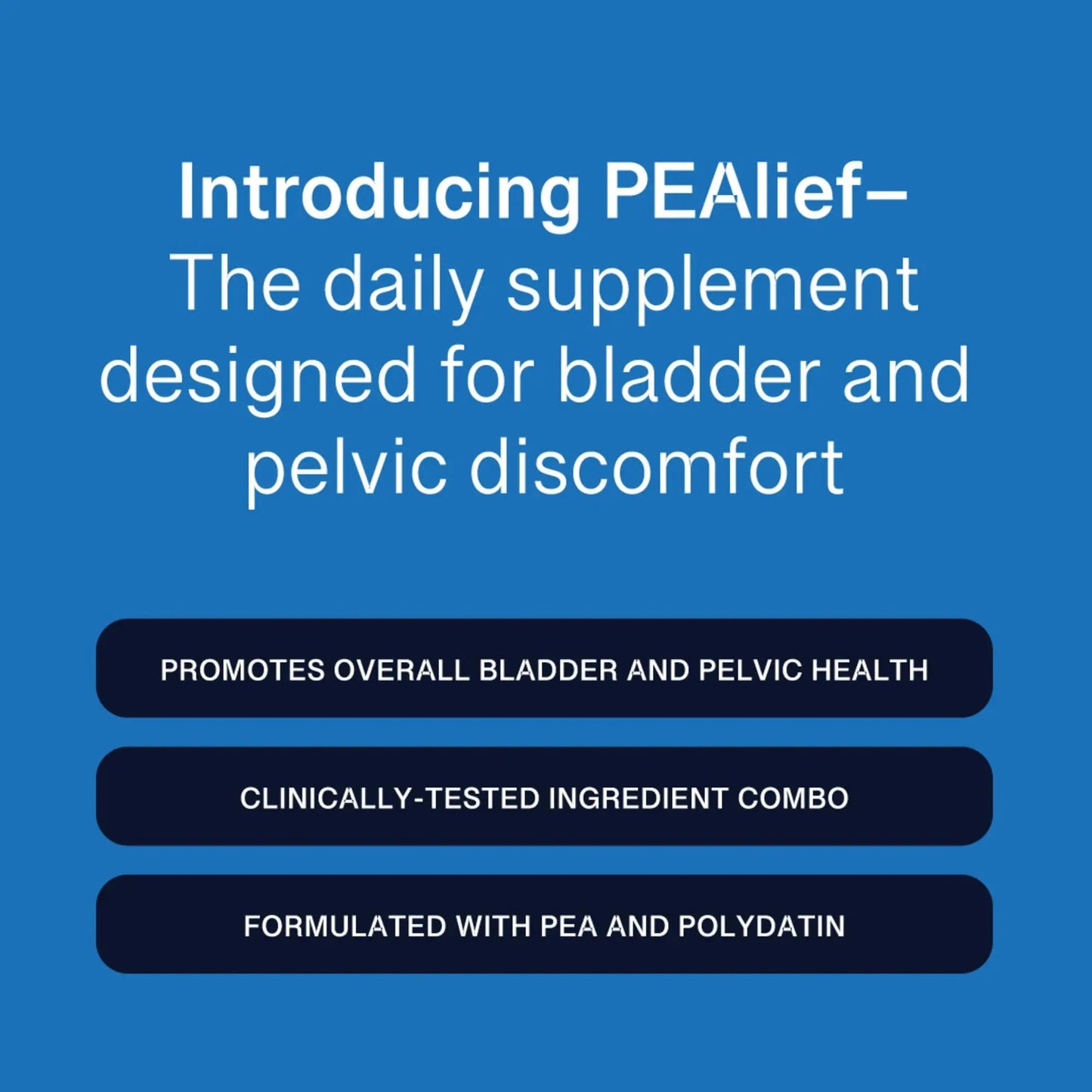 PEAlief Pea + Polydatin – New Bladder & Urinary Comfort Support with Clinically Tested Ingredient Combination — One Pill Per Day, 60 Day Supply - PrimeBioHealth - canada supplements