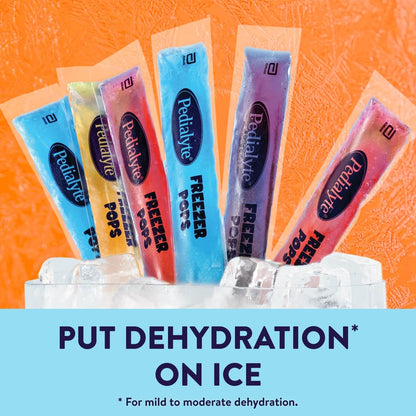 Pedialyte Electrolyte Solution Freezer Pops, Hydration Variety Pack— Grape, Blue Raspberry, Cherry, Orange, Pack of 64 - PrimeBioHealth - canada supplements