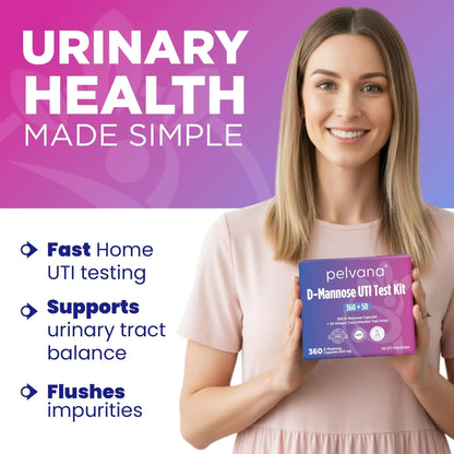 Pelvana D-Mannose UTI Kit for Women – UTI Test Strips & D-Mannose Supplement, At-Home Testing, Maintains Healthy Urinary Tract Balance, Flushes Impurities – 3 Bottles (120 Capsules) + 50 Test Strips - PrimeBioHealth - canada supplements