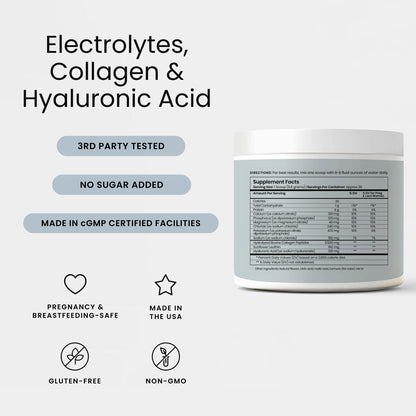 Perelel Hydration Powder, Electrolyte Supplement with Collagen & Hyaluronic Acid, Mango Lemonade Flavor, Soy & Gluten Free, Non GMO, No Added Sugar, 28 Servings - PrimeBioHealth - canada supplements
