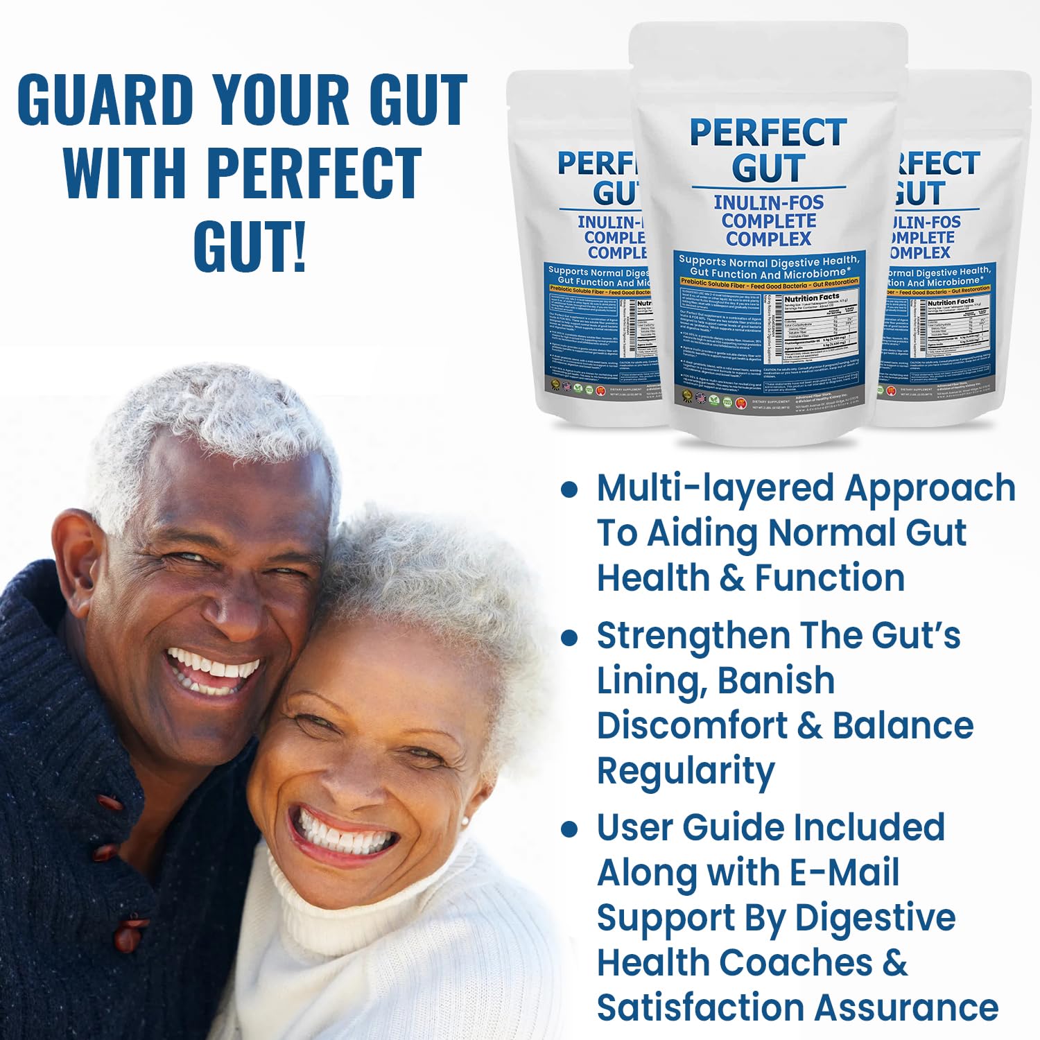 Perfect Gut: Inulin FOS Powder for Gut Health. Prebiotic Inulin. Unique Prebiotic 95% FOS Inulin Agave Fiber - PrimeBioHealth - canada supplements