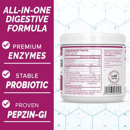 PEScience Complete-GI Gut Health Powder, Probiotics for Women and Men, Digestive Enzymes, Prebiotic Fiber, L-Glutamine - PrimeBioHealth - canada supplements