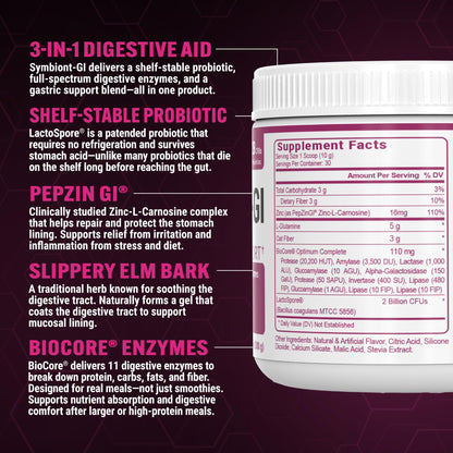 PEScience Complete-GI Gut Health Powder, Probiotics for Women and Men, Digestive Enzymes, Prebiotic Fiber, L-Glutamine - PrimeBioHealth - canada supplements