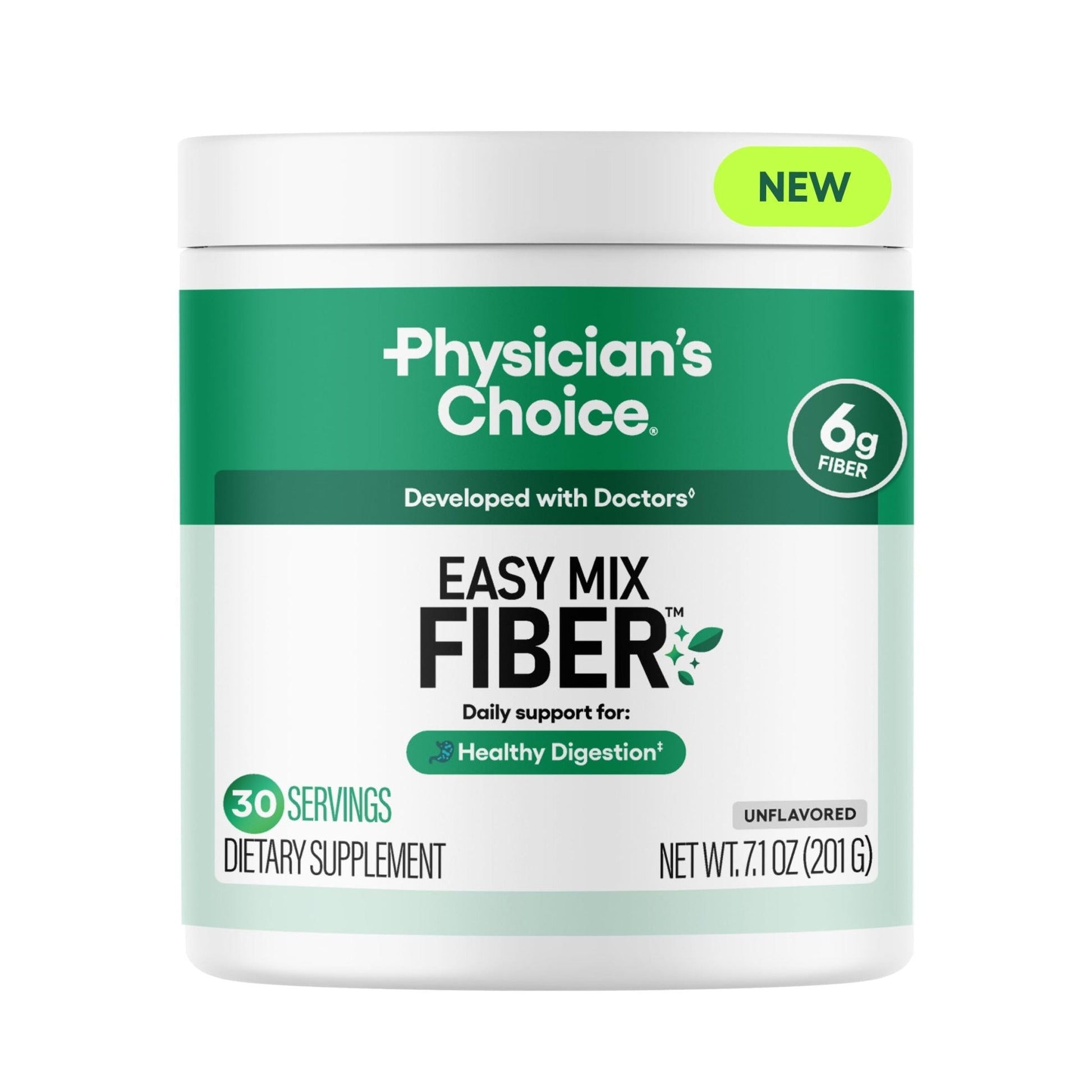 Physician's CHOICE Easy Mix Fiber for Digestive Health & Regularity - No Grit, Sugar Free, & Tasteless - PrimeBioHealth - canada supplements