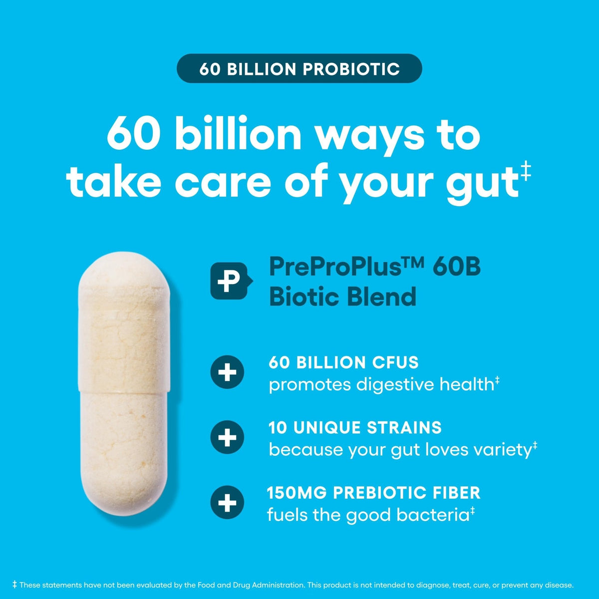 Physician's CHOICE Probiotics 60 Billion CFU - 10 Strains + Organic Prebiotics - Immune, Digestive & Gut Health - Supports Occasional Constipation, Diarrhea, Gas & Bloating - PrimeBioHealth - canada supplements