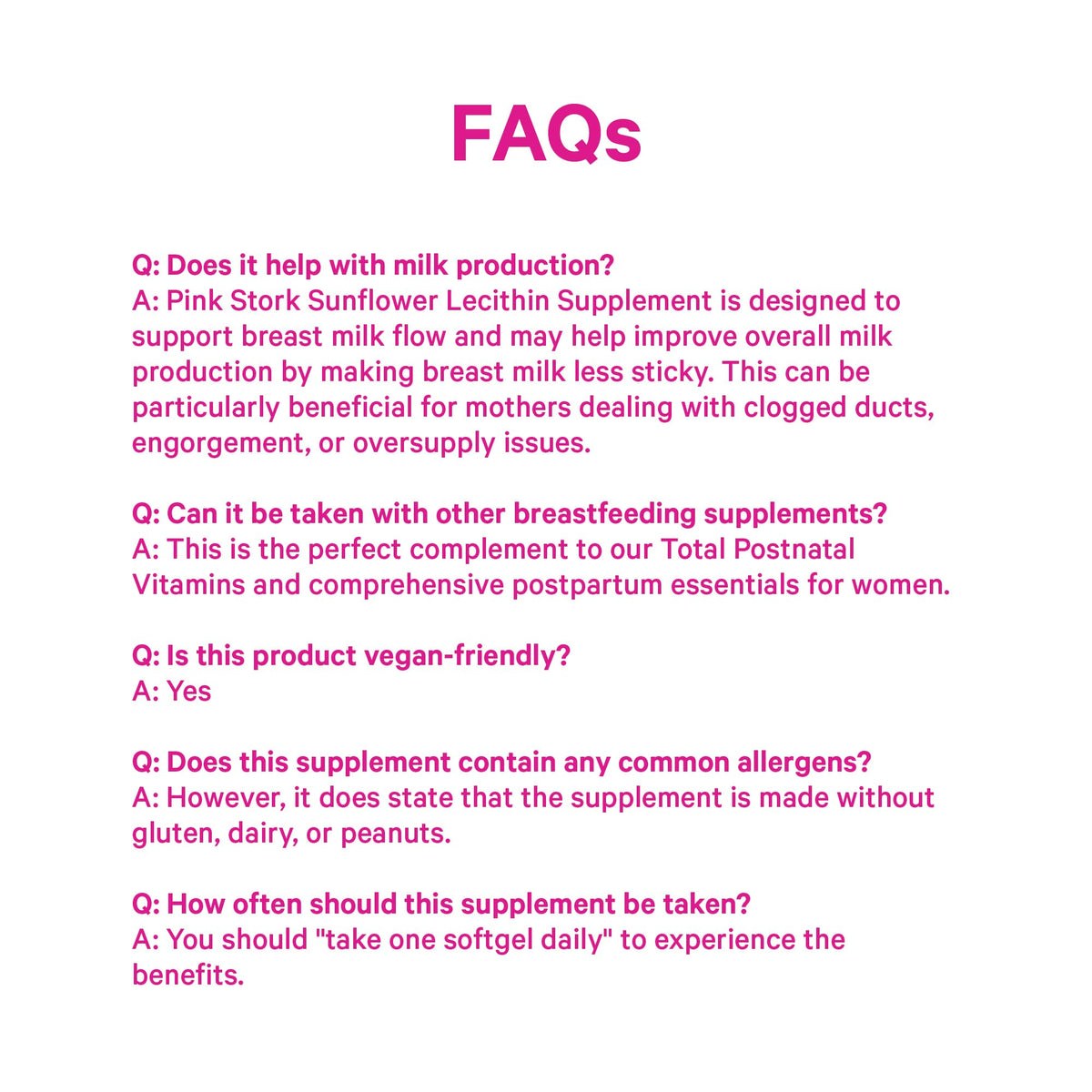Pink Stork Sunflower Lecithin Supplement - 1200 mg for Clogged Milk Ducts - Breastfeeding Essentials for Postpartum Moms - PrimeBioHealth - canada supplements