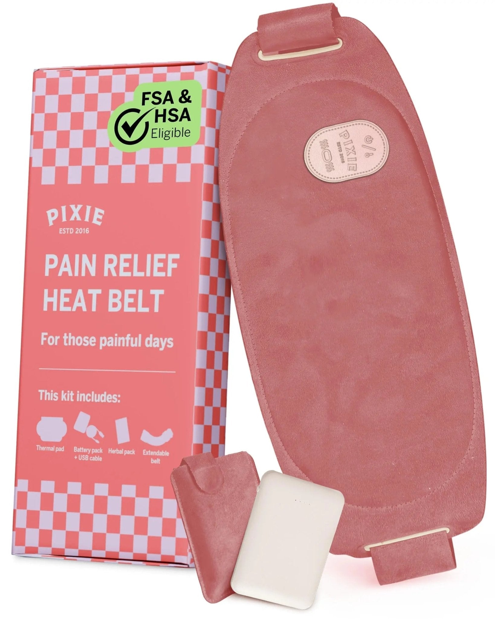 Pixie Period Heating Pad for Cramps - Thinnest Wearable Heating Pad for Feminine Care - Unnoticeable Under Clothes - Best Portable Pain Relief Heat Belt On The Market - Hours of Menstrual Pain Relief - PrimeBioHealth - canada supplements